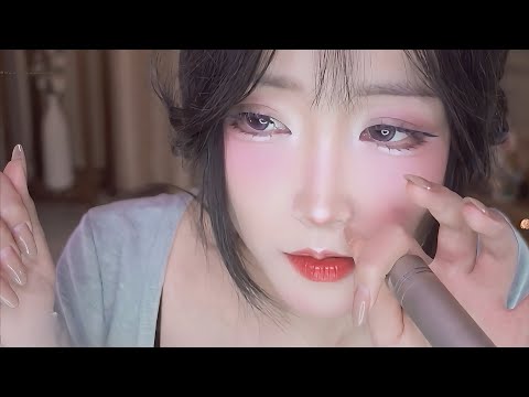 ASMR Close-up Scratching & Blowing into Mic