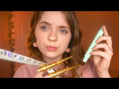 ASMR Measuring You BEFORE Sleep!📏😴 Roleplay, drawing on your face visuals