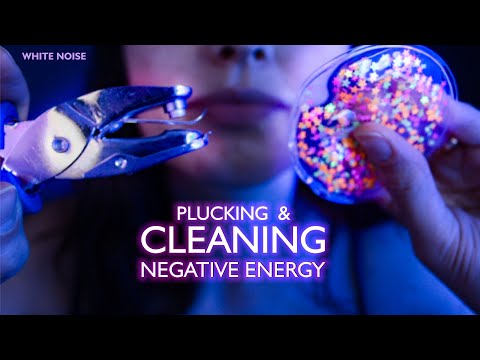 ASMR PLUCKING NEGATIVE ENERGY WITH OBJECTS, ASMR CLEANING ENERGY, ASMR HAND MOVEMENTS MOUTH SOUNDS