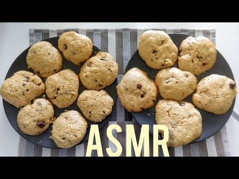 ASMR| BAKE WITH ME👩‍🍳AMERICAN COOKIES🍪| Sticky cookie dough sounds, mixing, etc| no talking