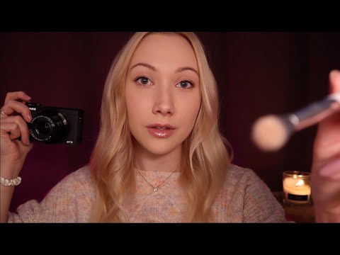 ASMR Doing Your Makeup & Photographing You (light triggers, personal attention)