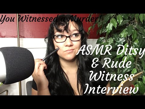 [ASMR] Ditsy & Insensitive Detective (Witness Interview Roleplay)