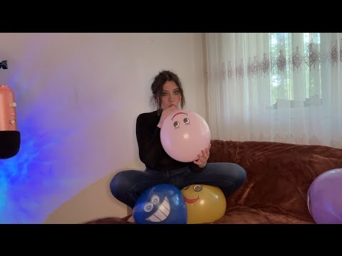 ASMR | Blowing Balloons While Sitting And Bursting Them 💖