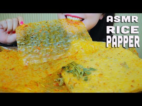ASMR WHOLE SEASONING SPICES RICE PAPER MOST POPULAR SNACK IN VIETNAM PART 3 EATING SOUNDS| LINH-ASMR