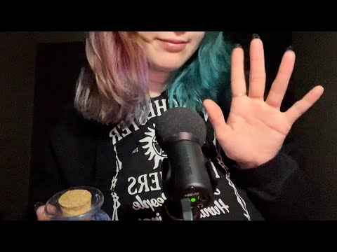 ASMR tapping glass sounds no talking (mic test)