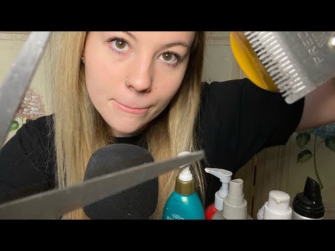 ASMR FAST AND AGGRESSIVE 💇‍♀️ Hairstyling & Haircut (personal attention)