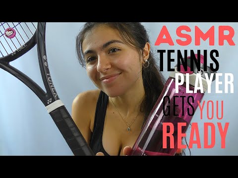 ASMR || tennis player gets you ready for a match