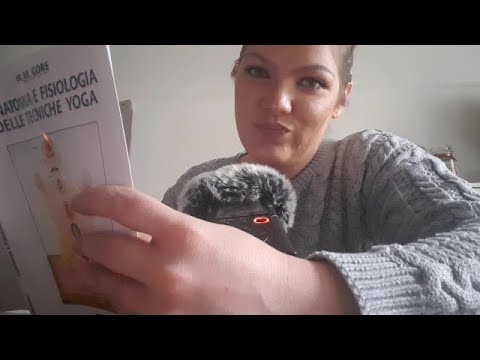 Unintelligible ASMR reading a book in italian on a windy day