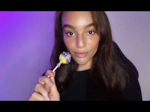 ASMR - intense lollipop/ mouth/ eating/ gum chewing sounds 💜