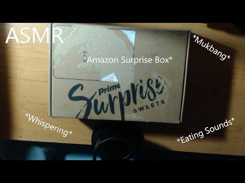 ASMR:  Amazon Suprise Box Unboxing *Whispering*Eating Sounds*Mukbang