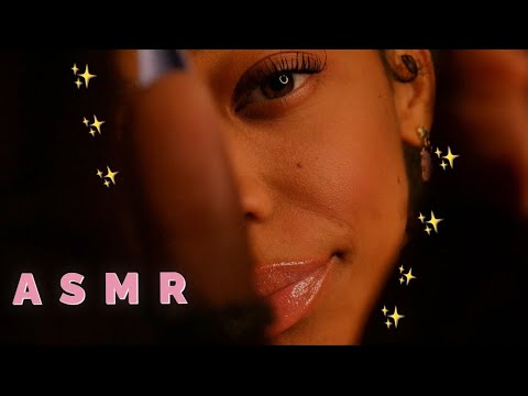 ASMR | UP-CLOSE Gently Touching Your Face 🦋 (slight inaudible + slight mouth sounds)