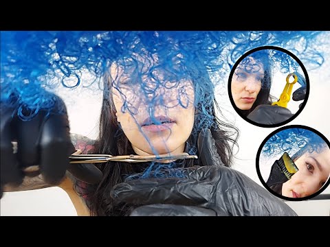 FAST Haircut and Hairdye for Marge. English and German soft spoken [ASMR]