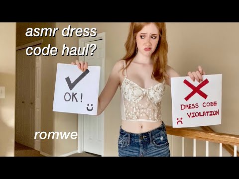 ASMR- BACK TO SCHOOL clothing haul… will i get dress coded? x ROMWE