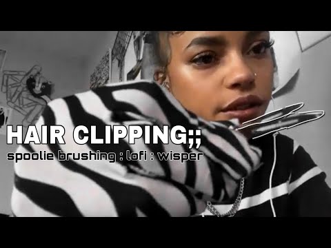 ASMR HAIR CLIPPING + BROW BRUSHING PERSONAL ATTENTION