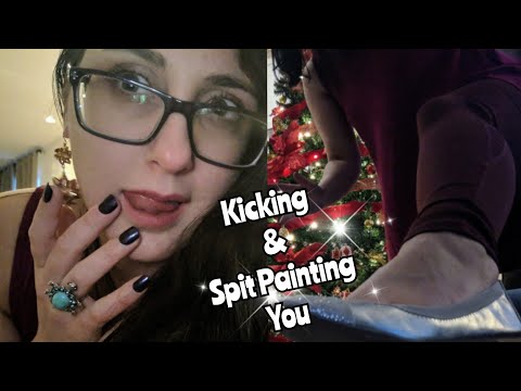 AGGRESSIVELY KICKING YOU AND SPIT PAINTING YOUR INJURIES ASMR 💥