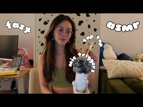 ASMR Fast Aggressive Mic Triggers: Fluffy and Foam Covers, Mic Pumping, Scratching, and Tapping