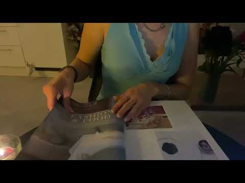 ASMR Page Turning, Page Squeezing, Glossy Magazine, Books, Candle, Cat Joy, slow and fast
