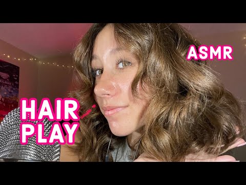 ASMR | hair curling/hair play and chatting!