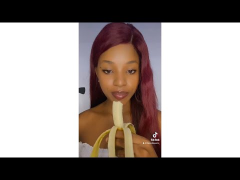 ASMR| My ASMR Video on TikTok went wrong~ Sound 😩😣 Banana Chewing Mouth Sounds