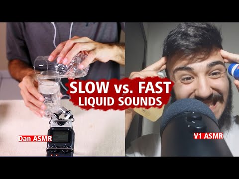 ASMR sons de líquidos: lento x rápido collab com V1 ASMR
