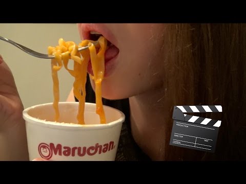 ASMR Cheddar Cheese Noodles I Whispering, Eating Sounds, Mouth SoundsI