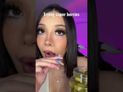 Trying caper berries #asmr