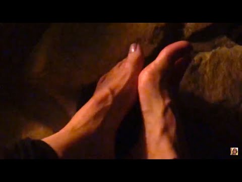 ASMR Bare feet by fireplace warming my Toes