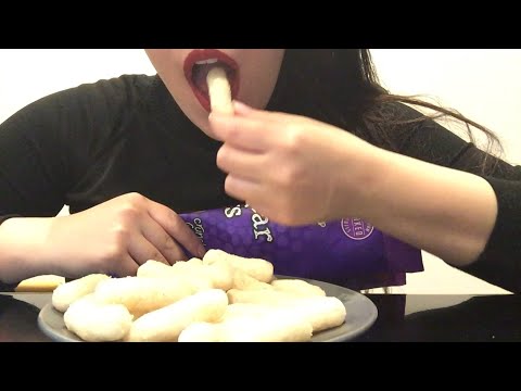 ASMR eating cheese puffs - crunchy sounds no talking