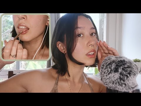 ASMR MOUTH SOUNDS | Lipgloss, Lip Tracing, Spit Painting
