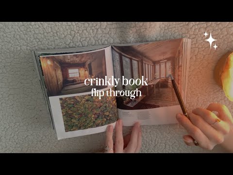 ♡ ASMR Cozy Cabins ♡ Book Flip Through (Soft-Spoken)