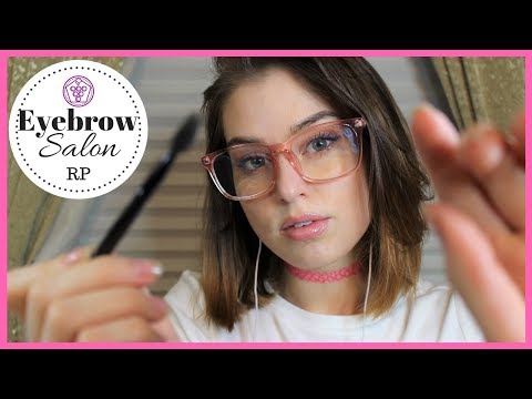 ASMR eyebrow salon roleplay, personal attention, visual triggers
