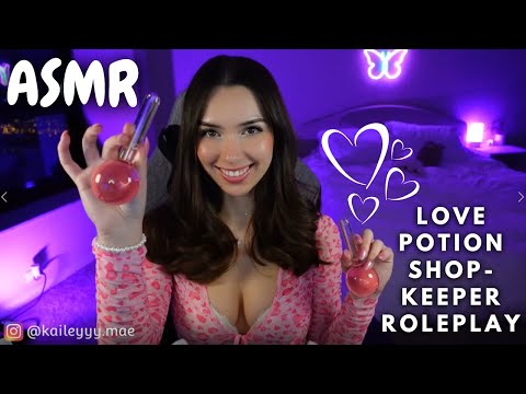 ASMR ♡ Love Potion Shopkeeper Roleplay (Water Globes, Whispering, Bubbling, Glass Tapping)
