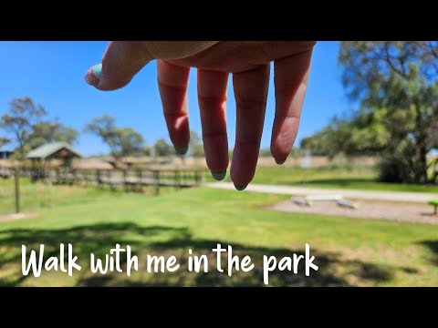 ASMR public park tapping & scratching - lofi (lots of camera tapping)