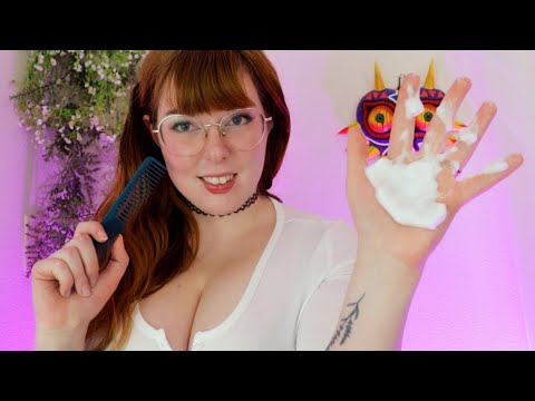 ASMR | Flirty, Nerdy, INAPPROPRIATE Barber Has a Crush On You! (F4M men's barbershop roleplay)