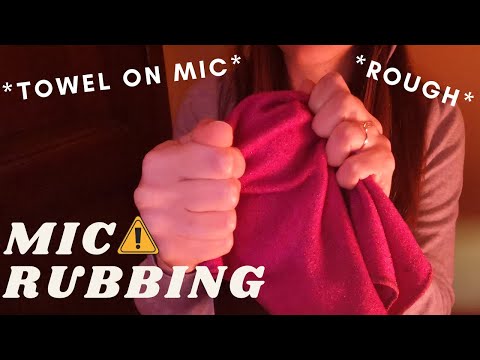 ASMR - ROUGH and INTENSE TOWEL Sounds over the microphone  ⚠