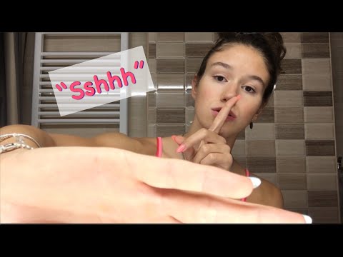 covering your mouth ASMR upclose whispering