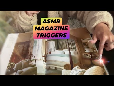 ASMR 30 Min Of Pure Whispering & Old School Magazine Flip Through With Relaxing Hand Movements