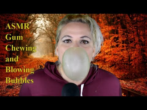 ASMR Bubble Gum Chewing and blowing bubbles -Happy Tuesday :)