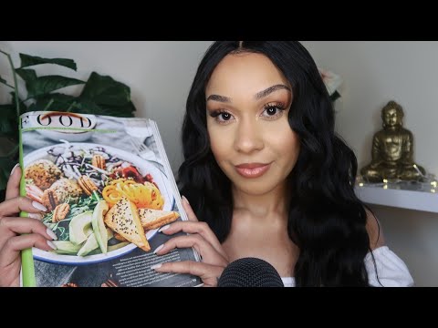ASMR READING TASTY RECIPES FOR TINGLES 🌯 SOFT WHISPERS, TAPPING,TRACING, MOUTH SOUNDS
