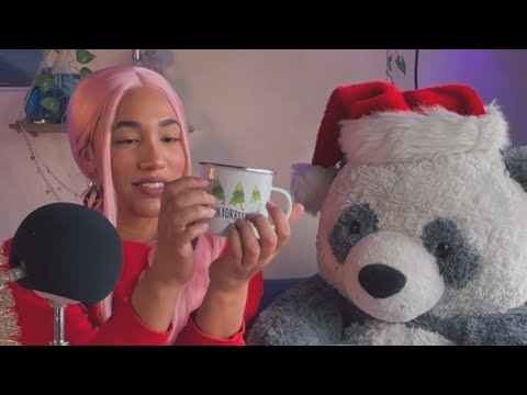 ASMR Making You Hot Cocoa For Holiday Blues | Making Drink With Giant Cuddly Panda + Asmr Sleep