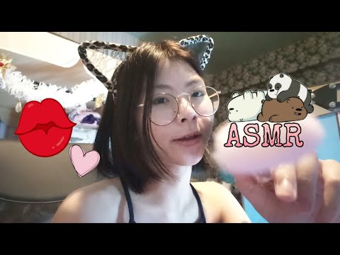 ASMR 👅Cat girl wanna give you Mouth Sounds|Face Brushing |Random Tapping and scratching