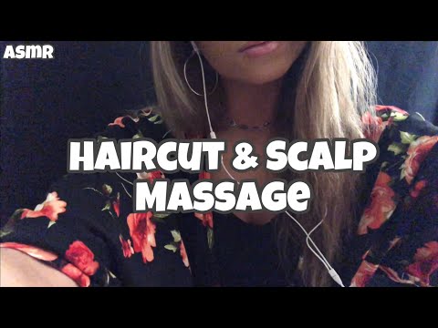 Haircut & Scalp Massage ASMR Role Play (Whispering, Spray Bottle, Brushing, Scissors)