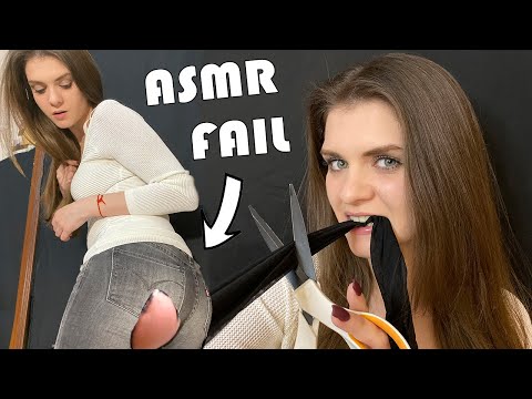 ASMR RIPPED MY PANTS FAIL + Ripping Clothes Sounds