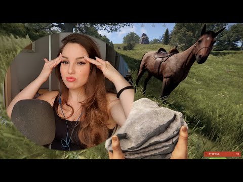 ASMR Gaming RUST | Chopping wood & Riding a horse | Nature & relaxing Sounds