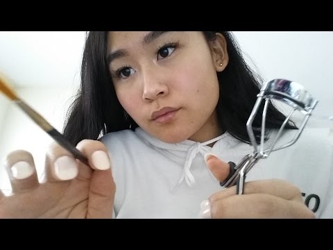 Binaural ASMR - Friend Does Your Makeup + Ear Brushing (Roleplay | Visual ASMR and Auditory ASMR)