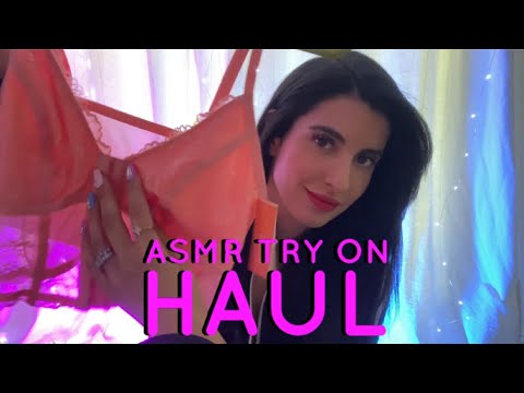 ASMR Whispered Try On Haul (Fabric Sounds, Tag Tapping)