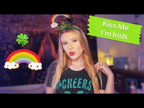 St Paddy's Day Trigger Words & Smooches 💚ASMR💚 (cupped whispers, repeating words, mouth sounds)