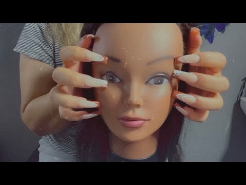 ASMR| Face tapping on mannequin head- sounds for relaxation & sleep 💤