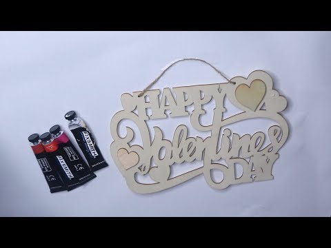 Wood Painting ASMR Happy Valentines Day