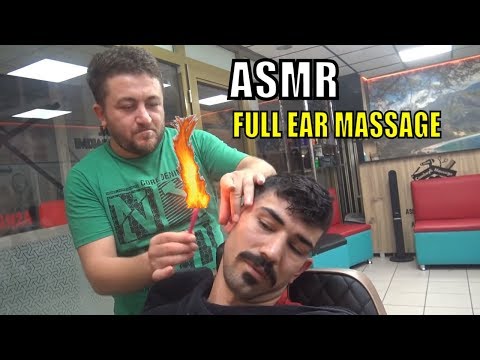 ASMR turkish barber=EAR MASSAGE=EAR BURN=head,face,neck,sleep massage=TURKISH BARBER SHOP=NO TALKING